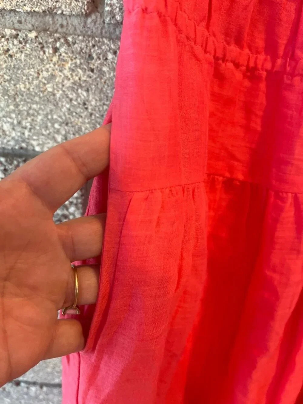J. Crew Womens Sleeveless Coral Midi Dress With Shirred Waist & Pockets MT